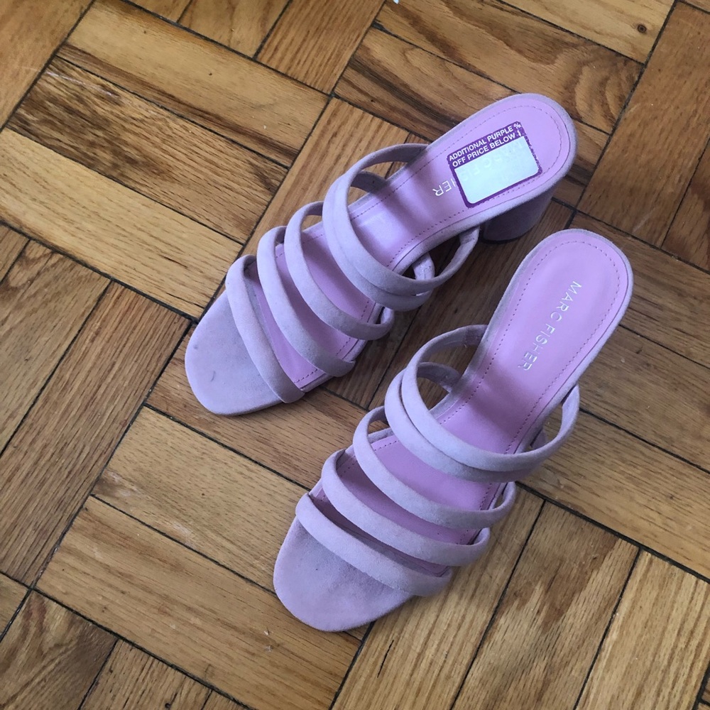 Pink strappy mules